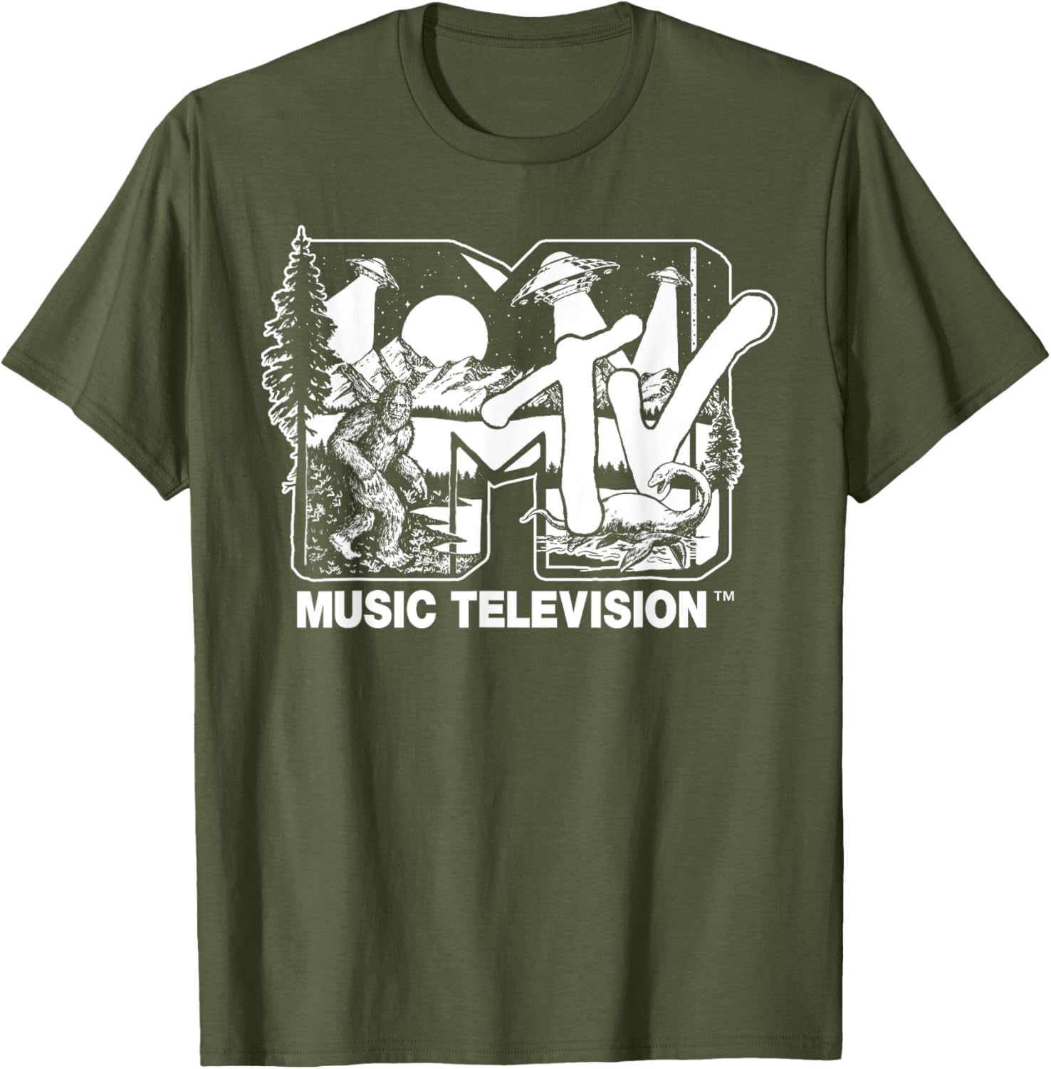Mademark x MTV Cryptid Logo T-Shirt with Bigfoot UFO and Nessie Design - 15