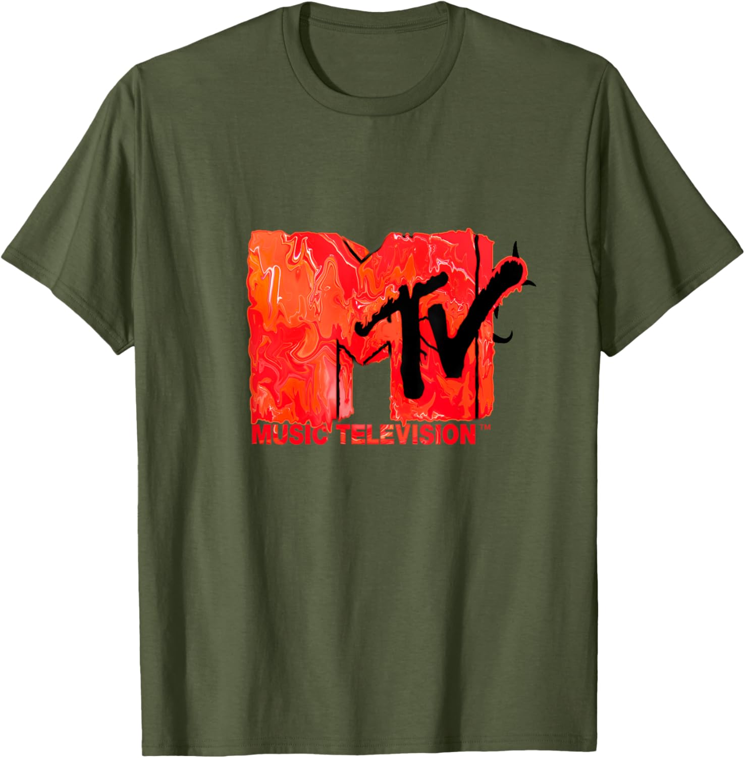 Mademark x MTV Red Lava Flow Logo T-Shirt for Stylish Fans - 6