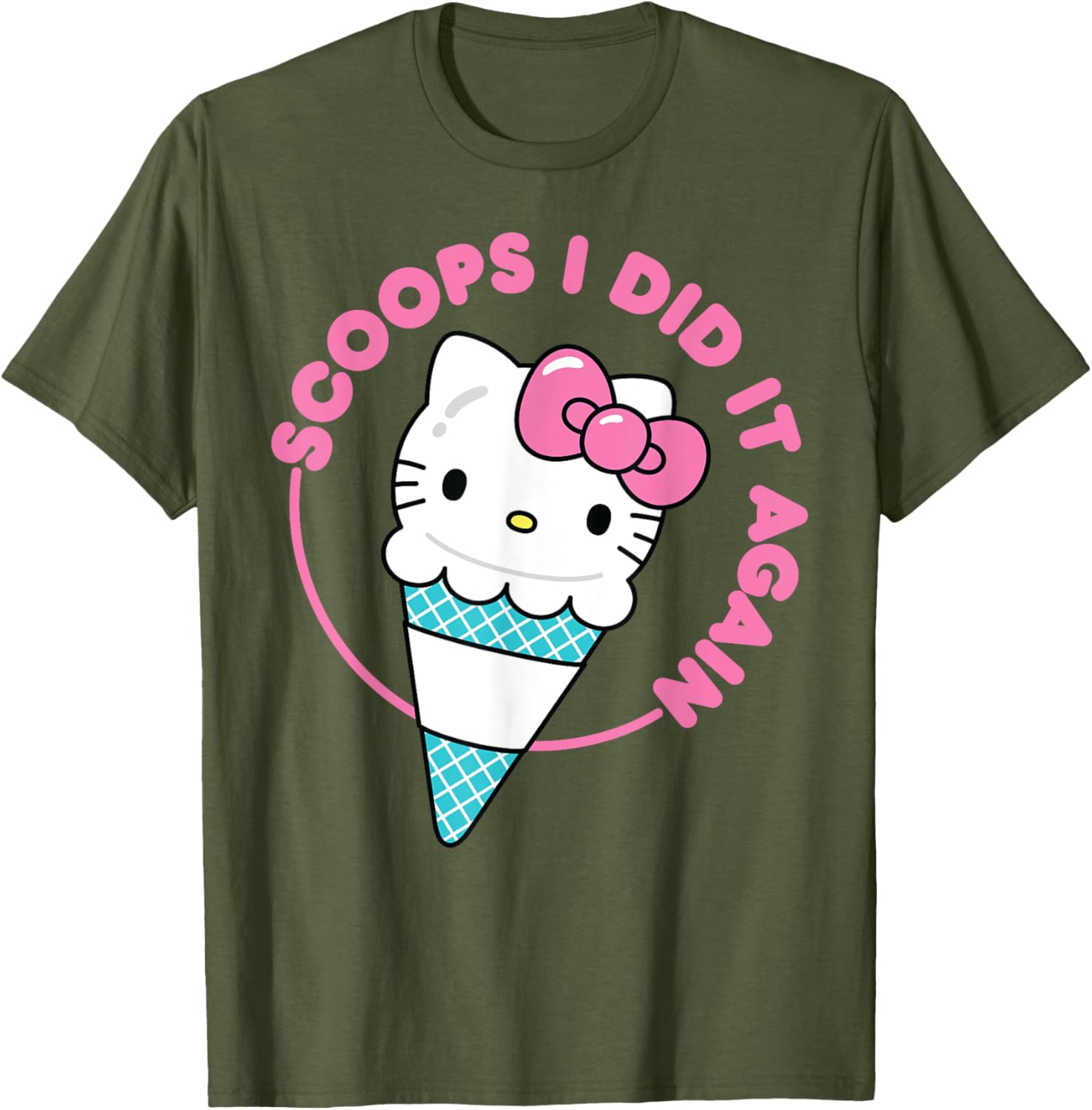 Hello Kitty Ice Cream Cone T-Shirt for Men, Women, Girls & Kids - 5