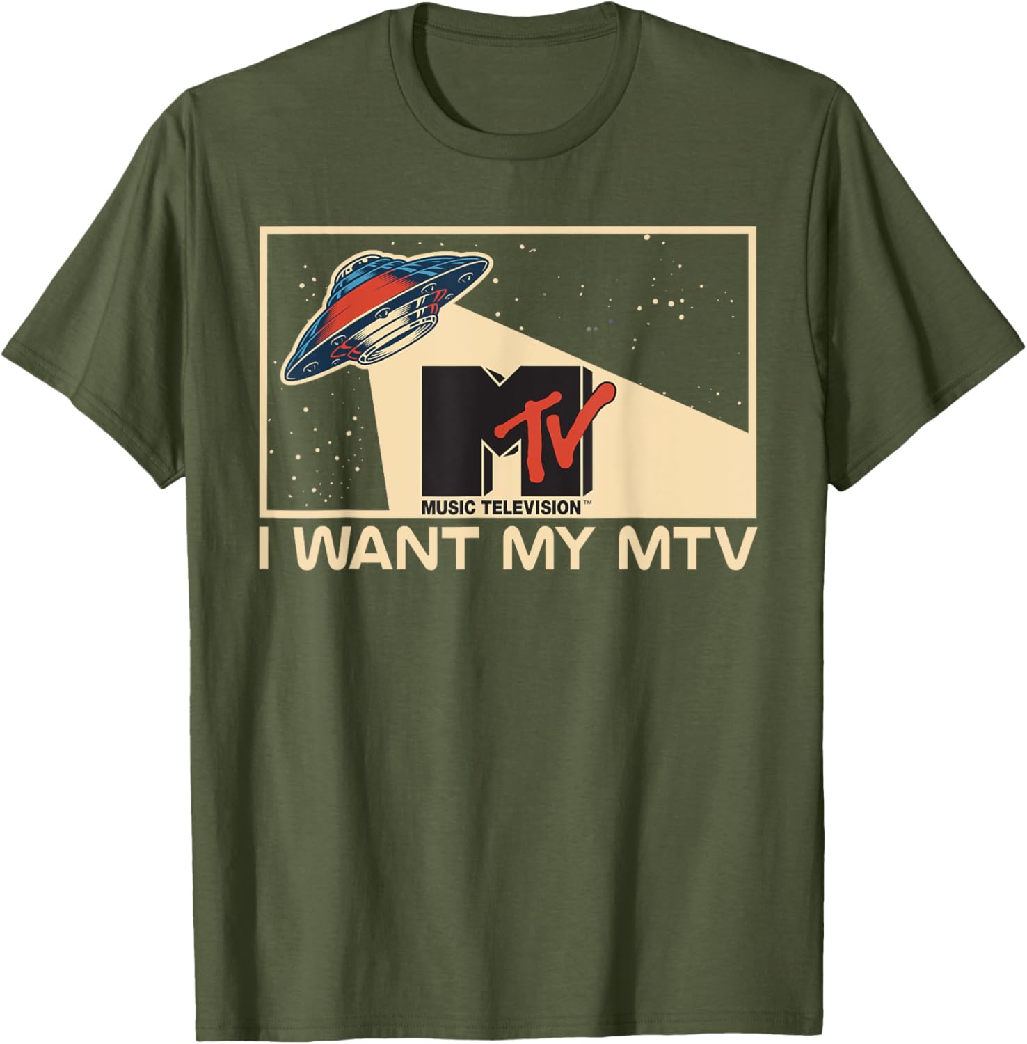 Mademark x MTV Vintage Alien UFO Beam T-Shirt for MTV Fans - 13