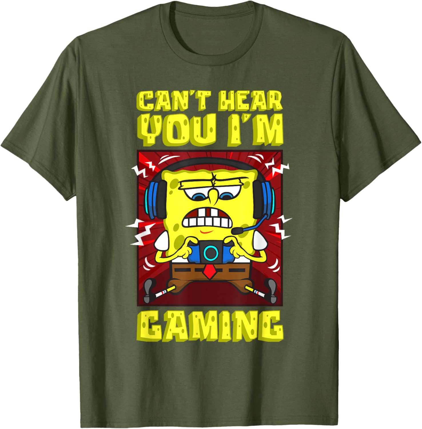 Mademark SpongeBob Gaming T-Shirt for Video Game Lovers and Fans - 9