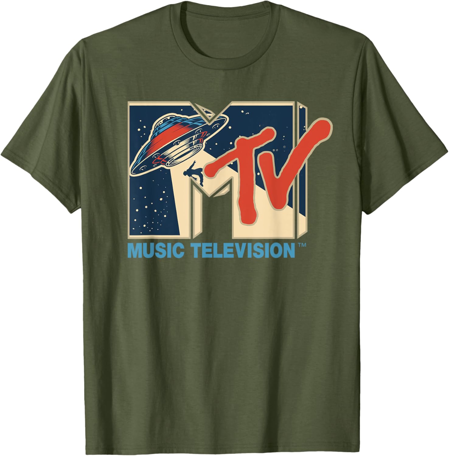 Mademark x MTV Alien UFO Space T-Shirt with Teleporting Beam Design - 7