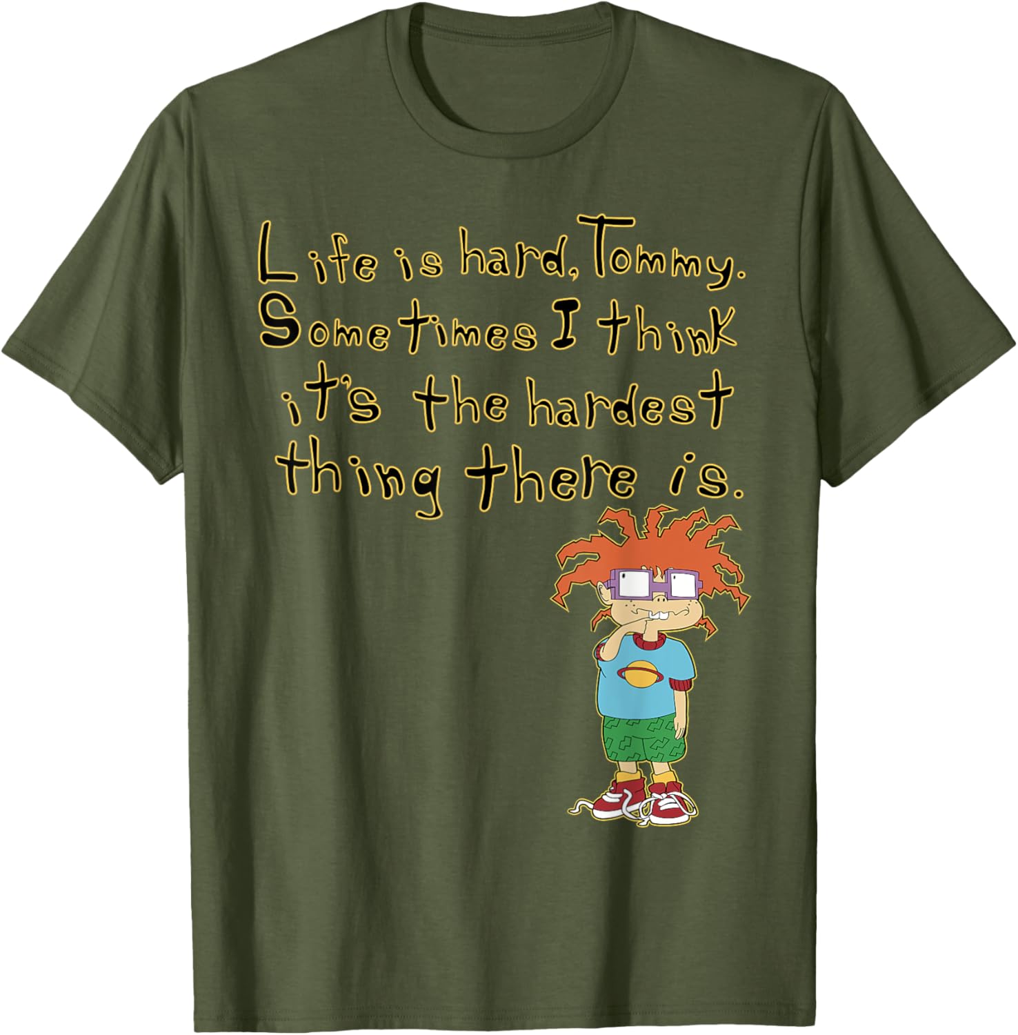 Mademark x Rugrats Chuckie Life is Hard Tommy Graphic T-Shirt - 15