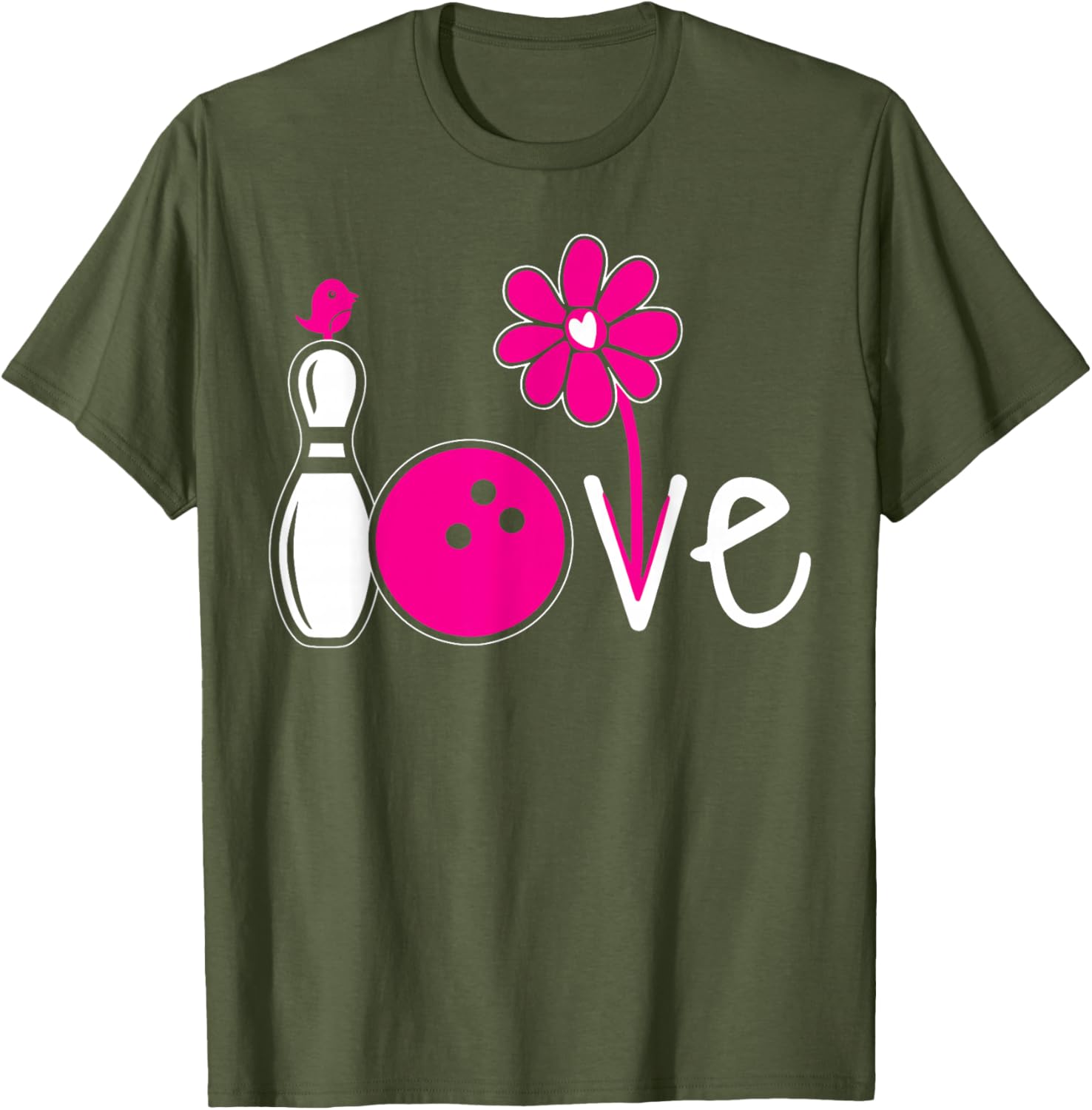 Vintage Women Bowling Shirt for Girls Team Love T-Shirt Fashion - 11