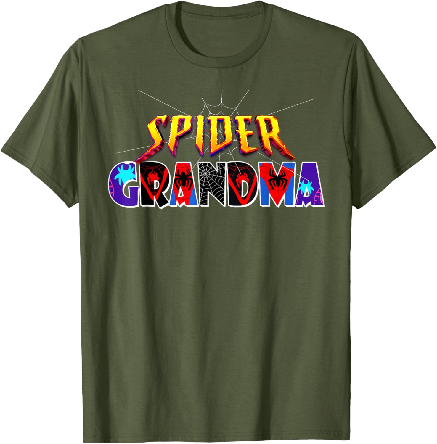 Cute Spider Grandma Shirt for Birthday Mothers Day and Halloween Fun - 2