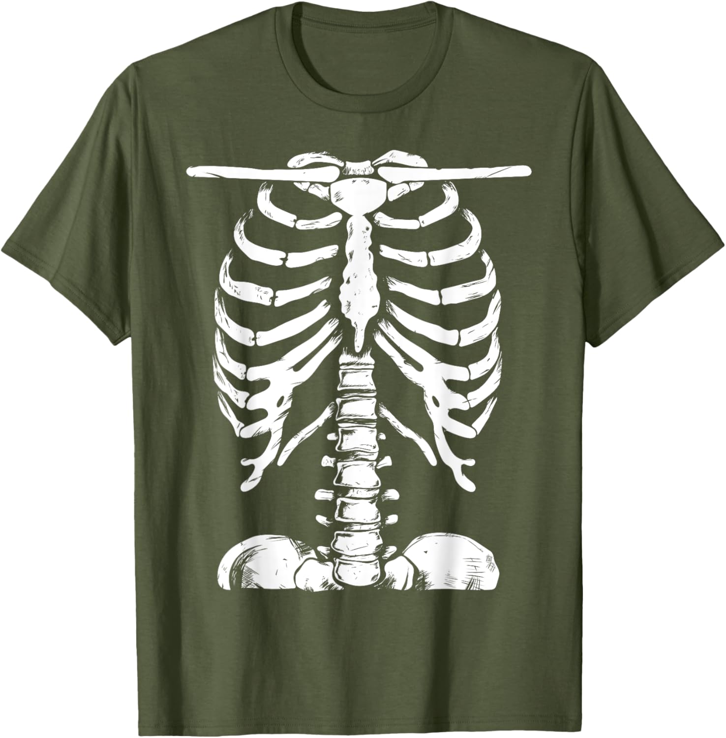 Skeleton Rib Cage Halloween T-Shirt for Men and Women Perfect Costume - 5