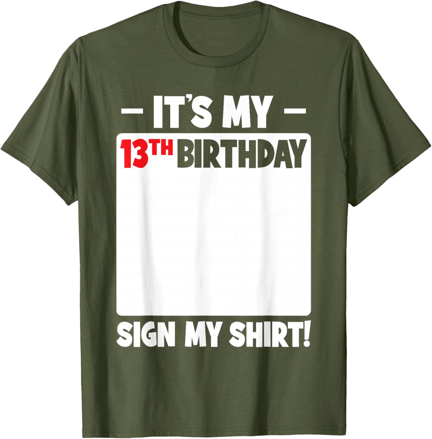 Cool 13th Birthday T-Shirt for Boys and Girls Fun Teenager Sign Design - 11