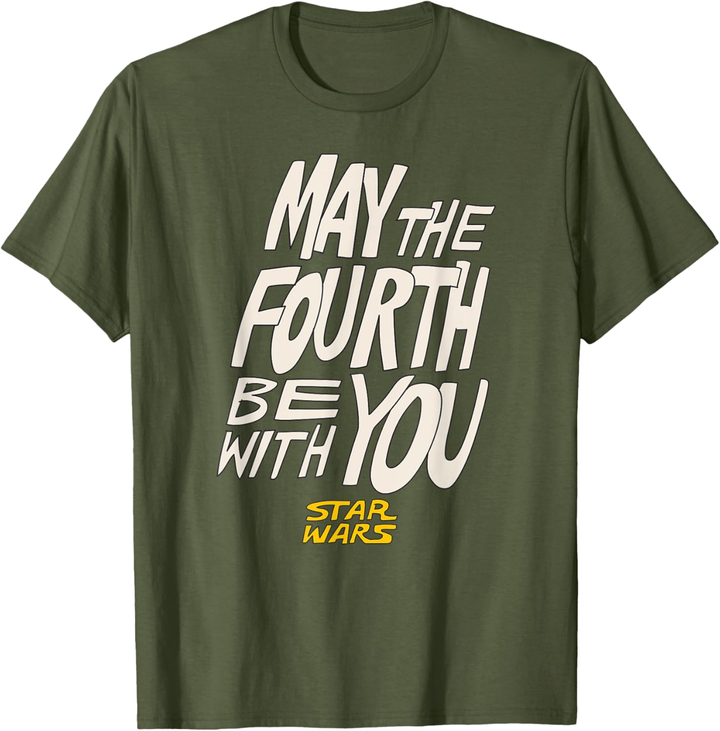 Men's Black May the Fourth T-Shirt with Hand-Drawn Design, Small - 6