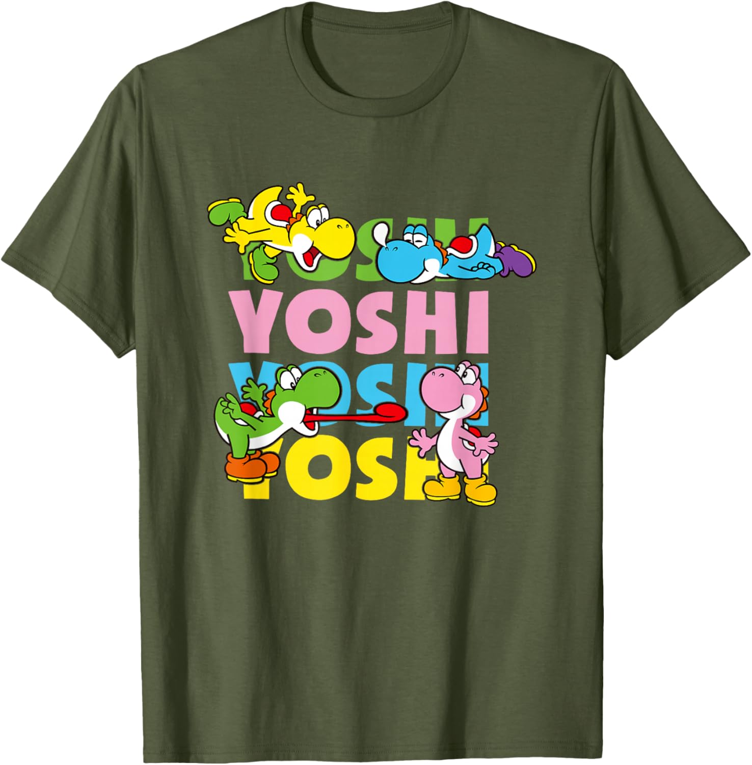 Super Mario Yoshi Pastel Color Icon T-Shirt for Fun Fashion Lovers - 3