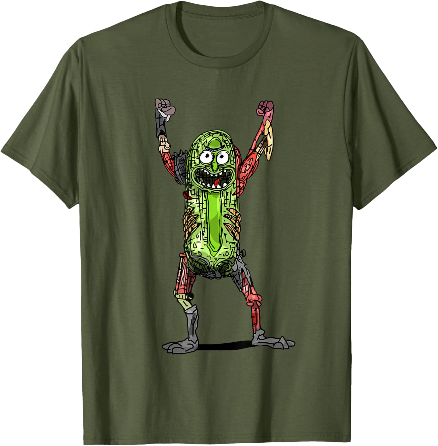 Mademark x Rick and Morty Pickle Rick Black T-Shirt for Fans - 10