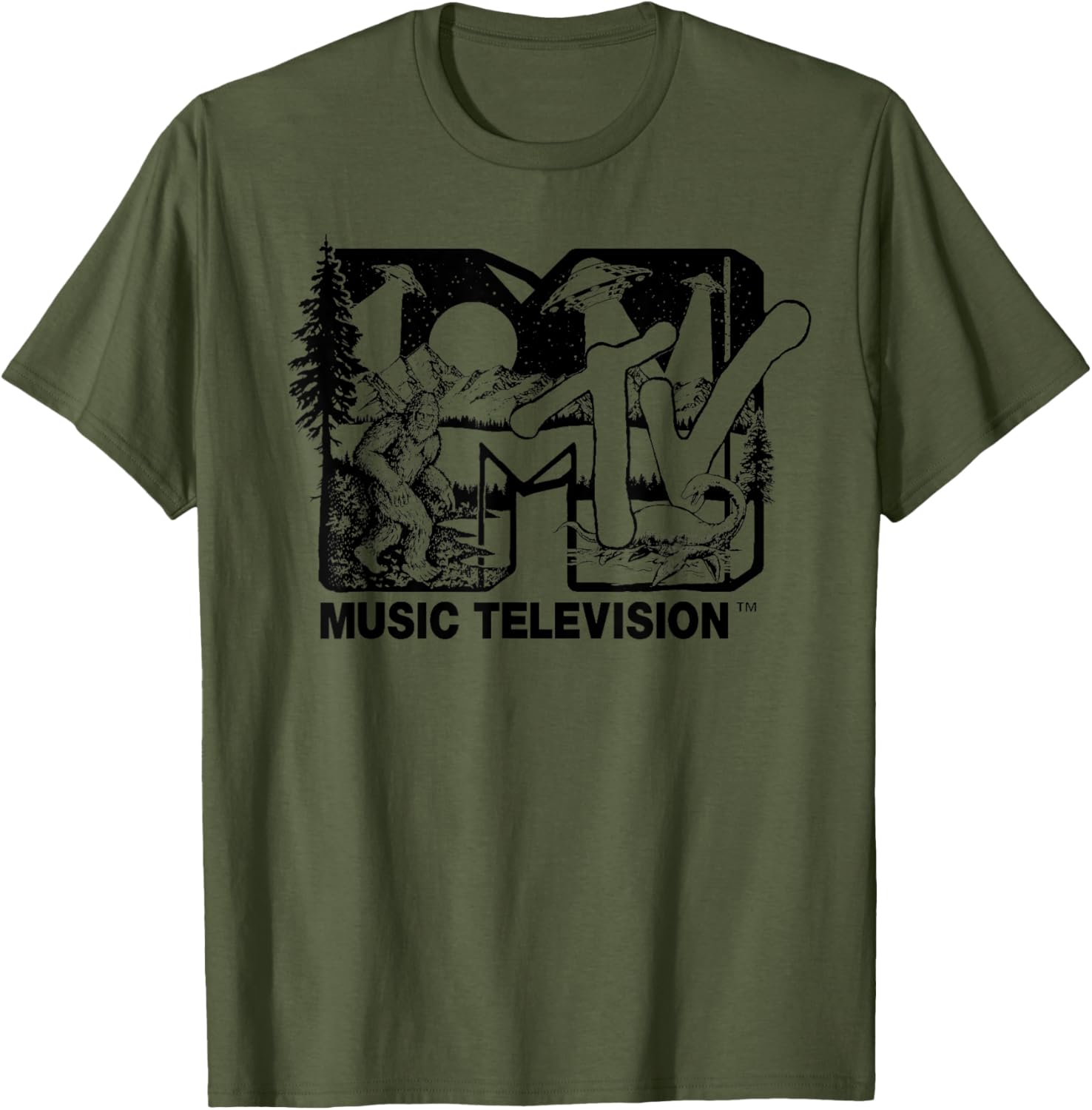 Mademark x MTV Cryptid Logo T-Shirt Featuring Bigfoot UFO & Nessie - 22