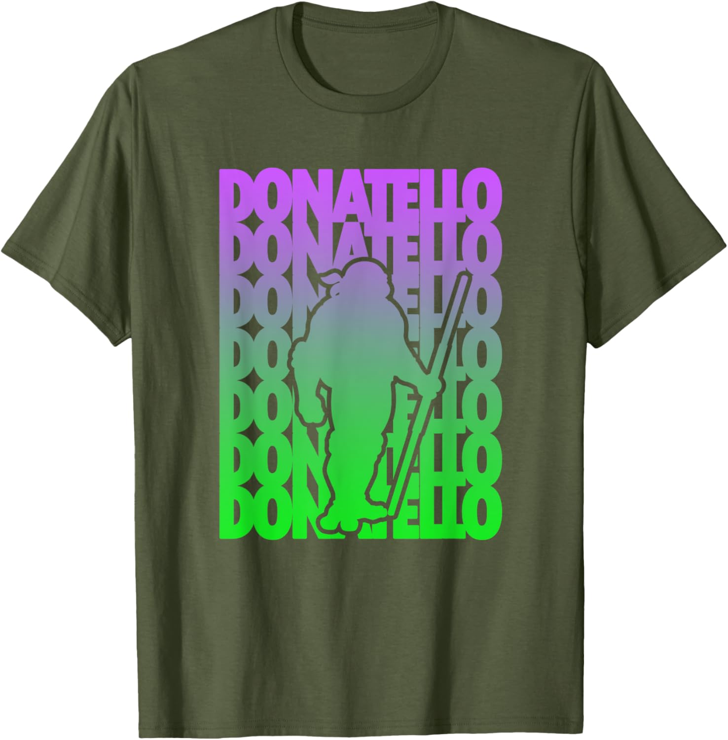 Mademark Teenage Mutant Ninja Turtles Donatello Gradient Silhouette T-Shirt - 8