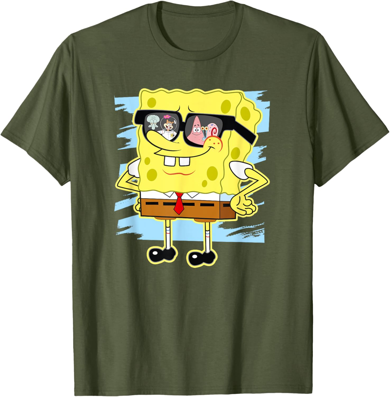 Mademark SpongeBob SquarePants Reflection in Sunglasses T-Shirt - 15
