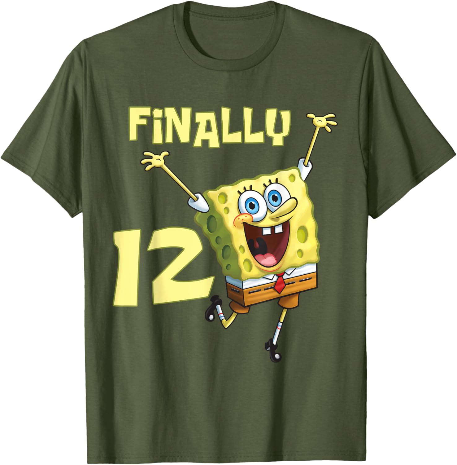 Mademark SpongeBob SquarePants 12th Birthday T-Shirt for Kids - 18
