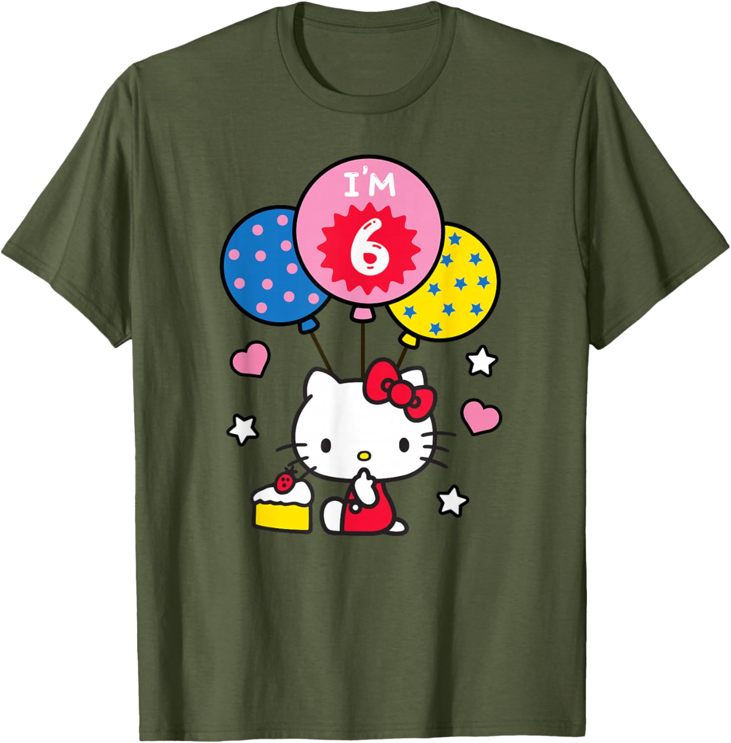Hello Kitty I'm 6 Birthday T-Shirt Cute Kids Clothing for Celebrations - 14