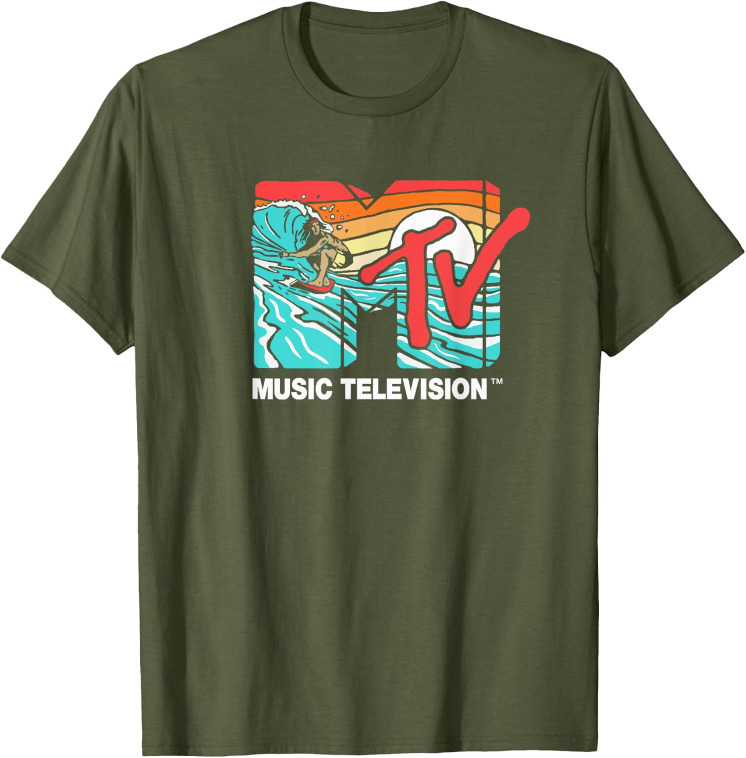Mademark x MTV Catch a Wave Surfer Logo Retro Graphic T-Shirt - 6