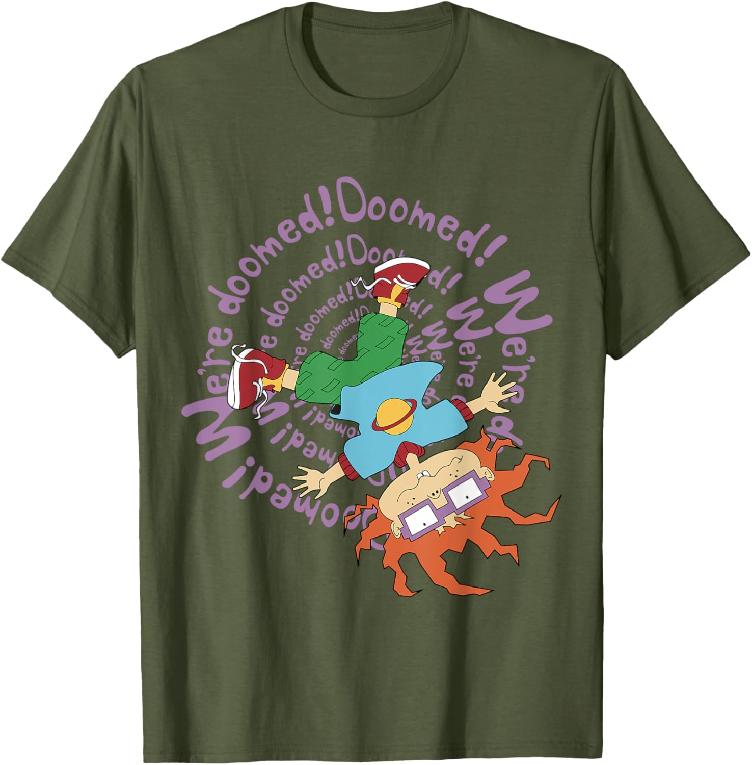 Mademark x Rugrats Chuckie We're Doomed T-Shirt for Fun Nostalgia and Style - 7