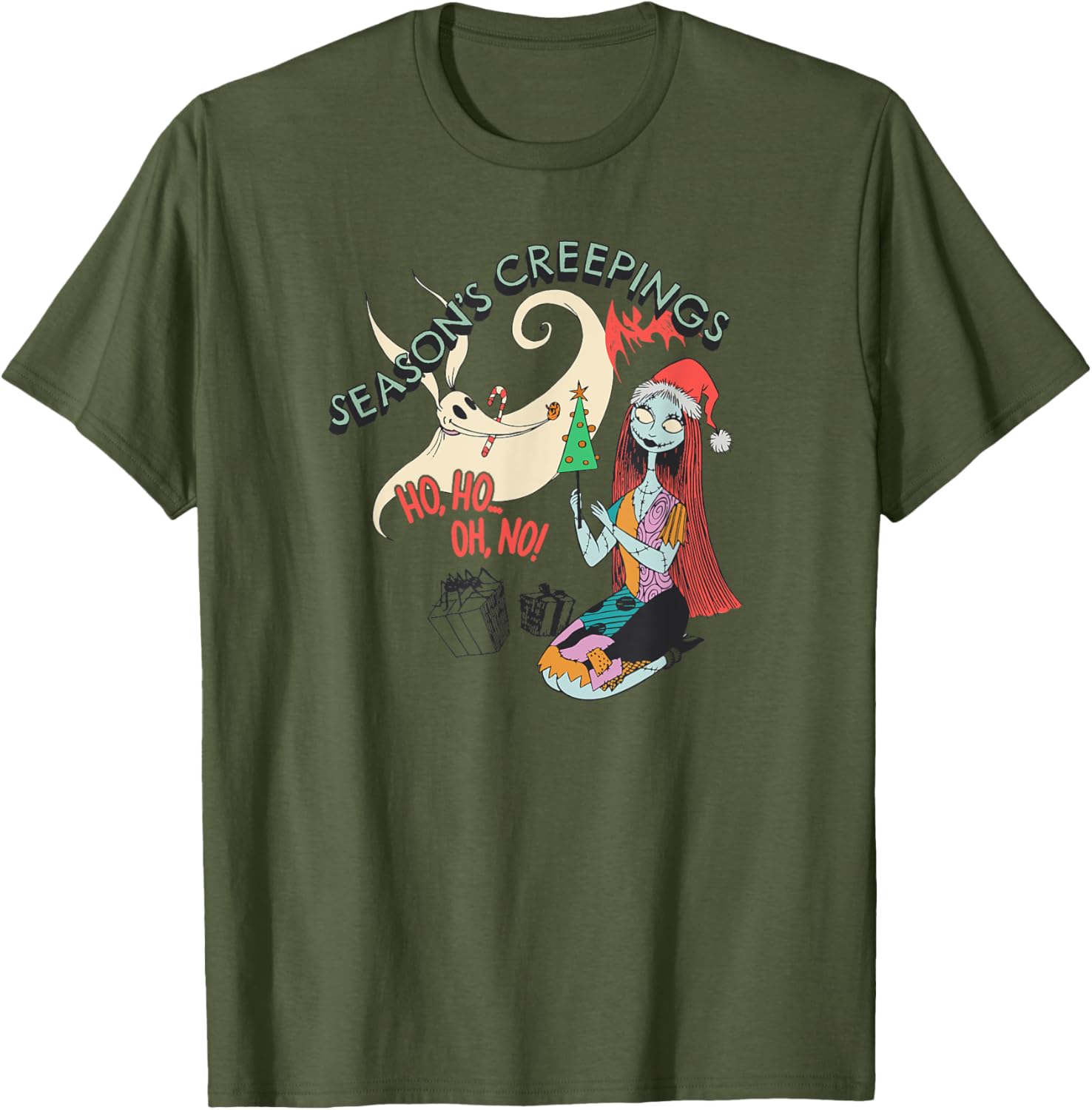 Men's Nightmare Before Christmas Sally and Zero Graphic T-Shirt Grey Small - 9