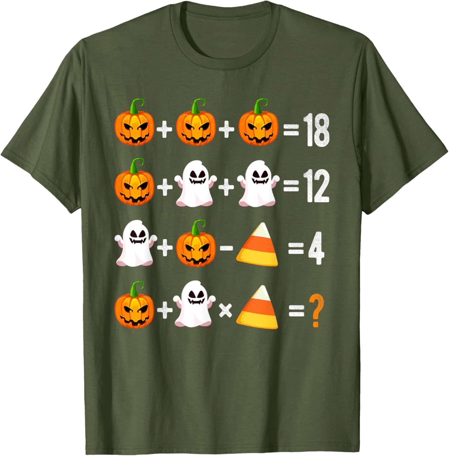 Halloween Order of Operations Math Pumpkin T-Shirt for Teachers - 21