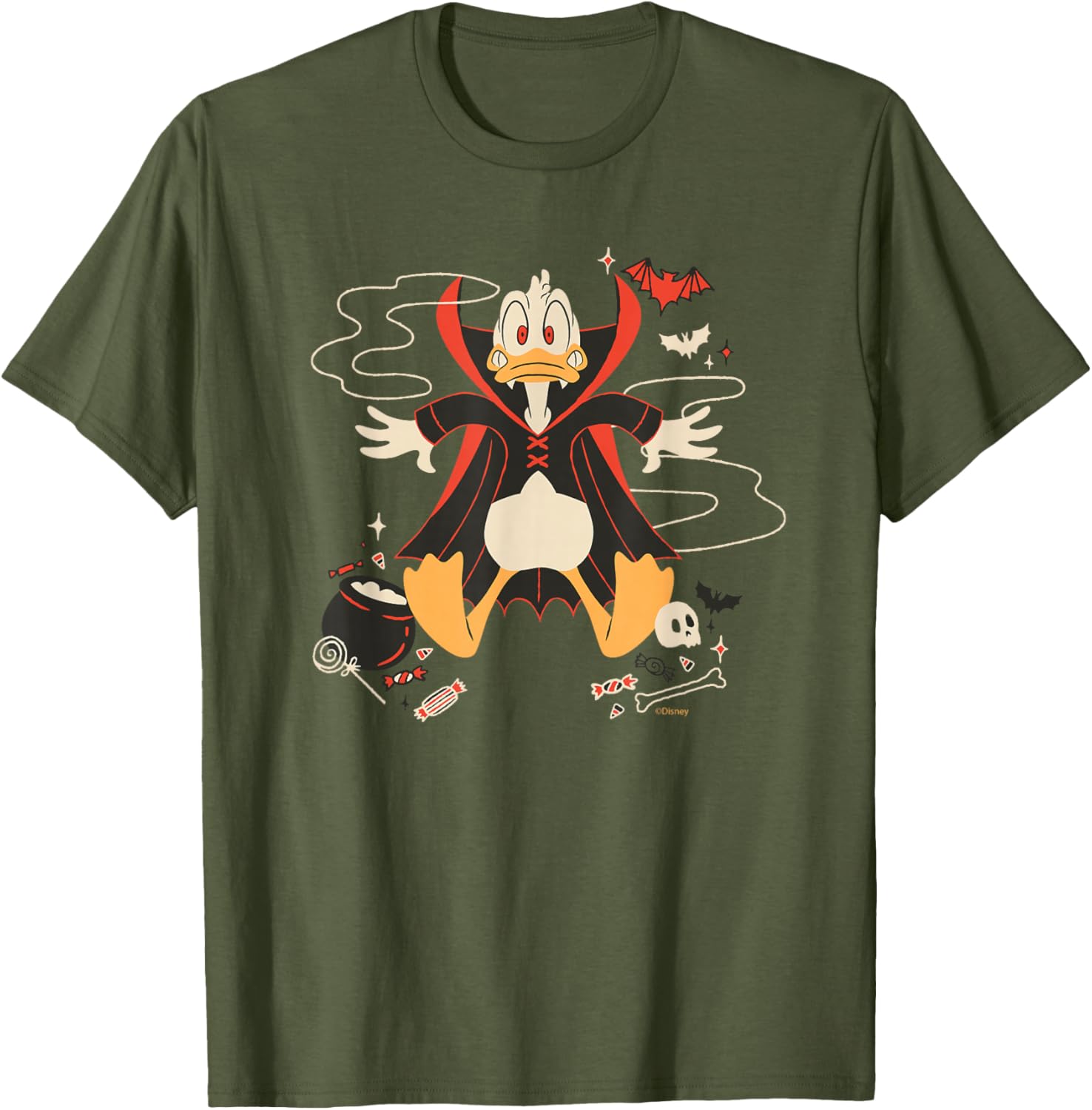 Disney Donald Duck Vampire Halloween T-Shirt for Fun Spooky Style - 2