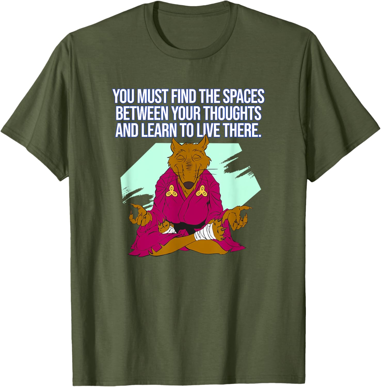 Mademark TMNT Splinter Mindfulness T-Shirt for Cool Kids and Fans - 4