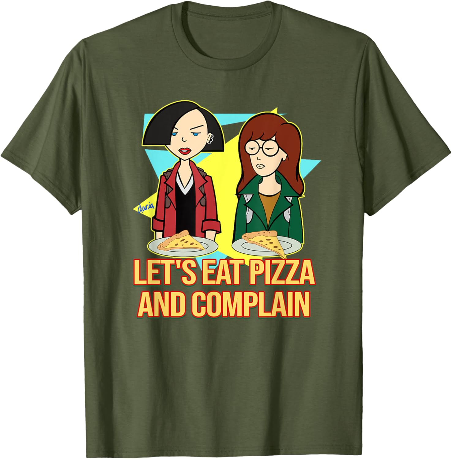 Mademark x Daria Let's Eat Pizza and Complain T-Shirt for Fun Lovers - 1