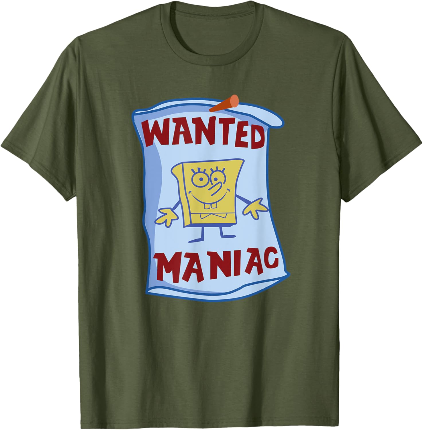 Mademark x SpongeBob SquarePants Wanted Maniac T-Shirt Fun Apparel - 5