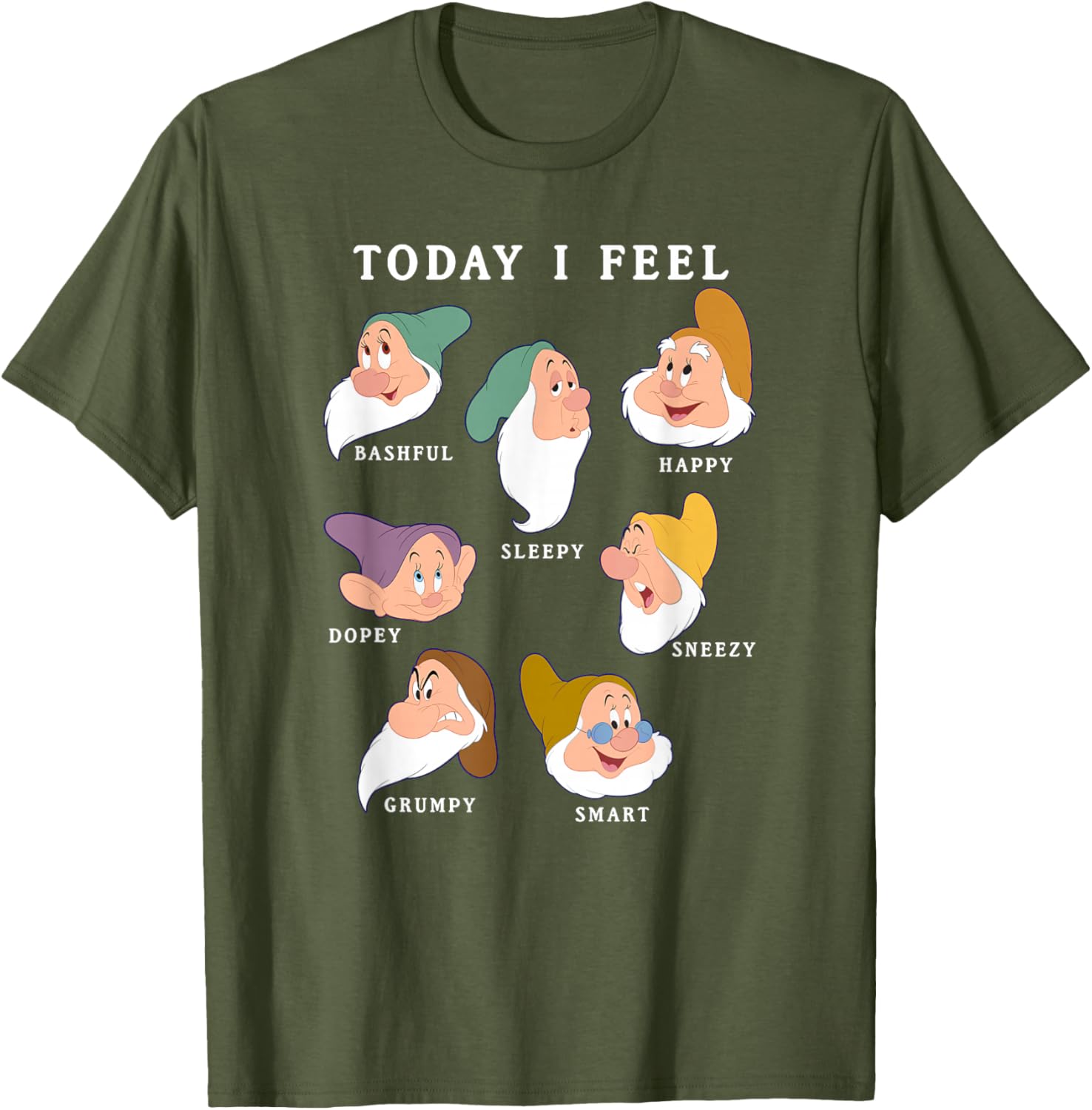Disney Snow White T-Shirt with Seven Dwarfs Expressions for Fans - 3