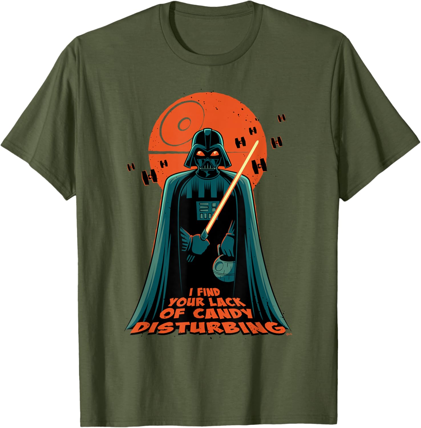 Darth Vader Halloween T-Shirt - Lack of Candy Disturbing Design - 1
