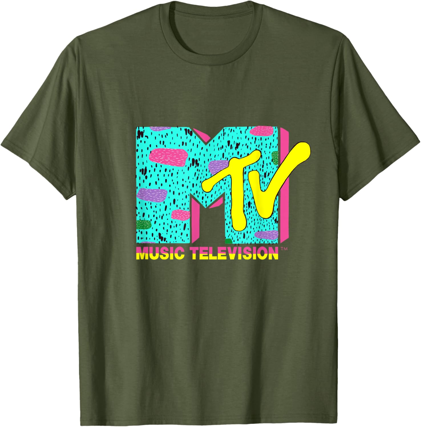 Vibrant Mademark x MTV Logo T-Shirt with Funky Design for Enthusiasts - 2