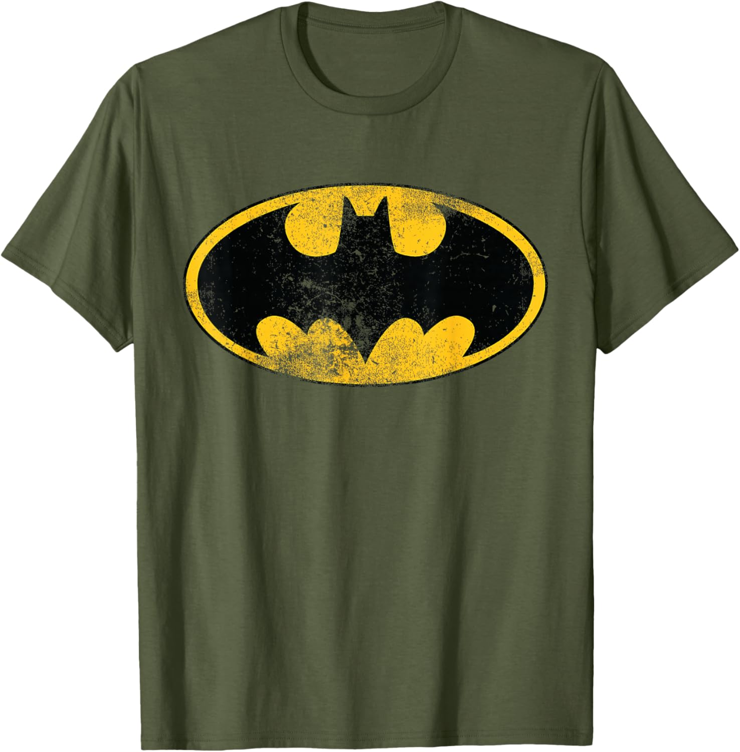 Classic Distressed DC Batman Logo T-Shirt for Superhero Fans - 15