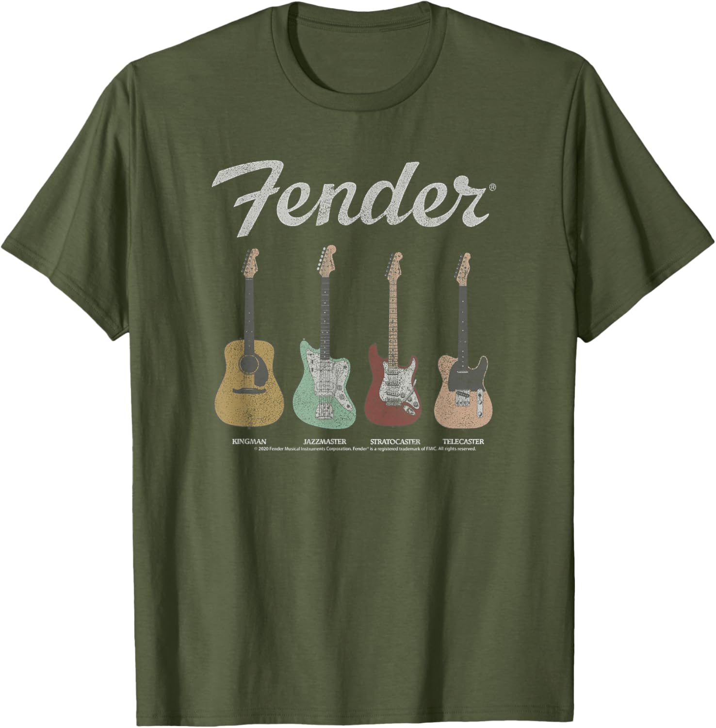 Fender Vintage Guitar Lineup T-Shirt for Music Lovers and Guitarists - 11