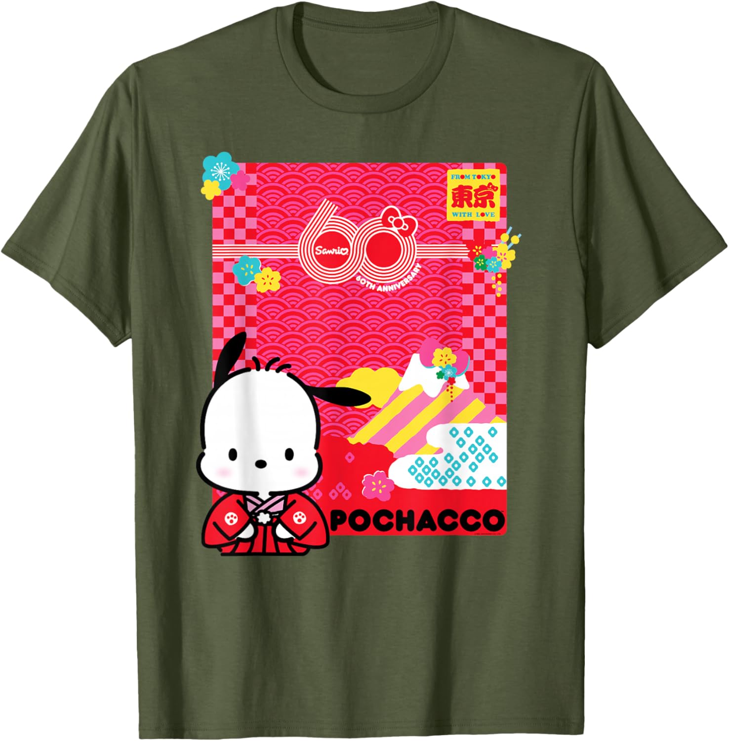 Pochacco Sanrio 60th Anniversary T-Shirt for Kids and Adults - 1