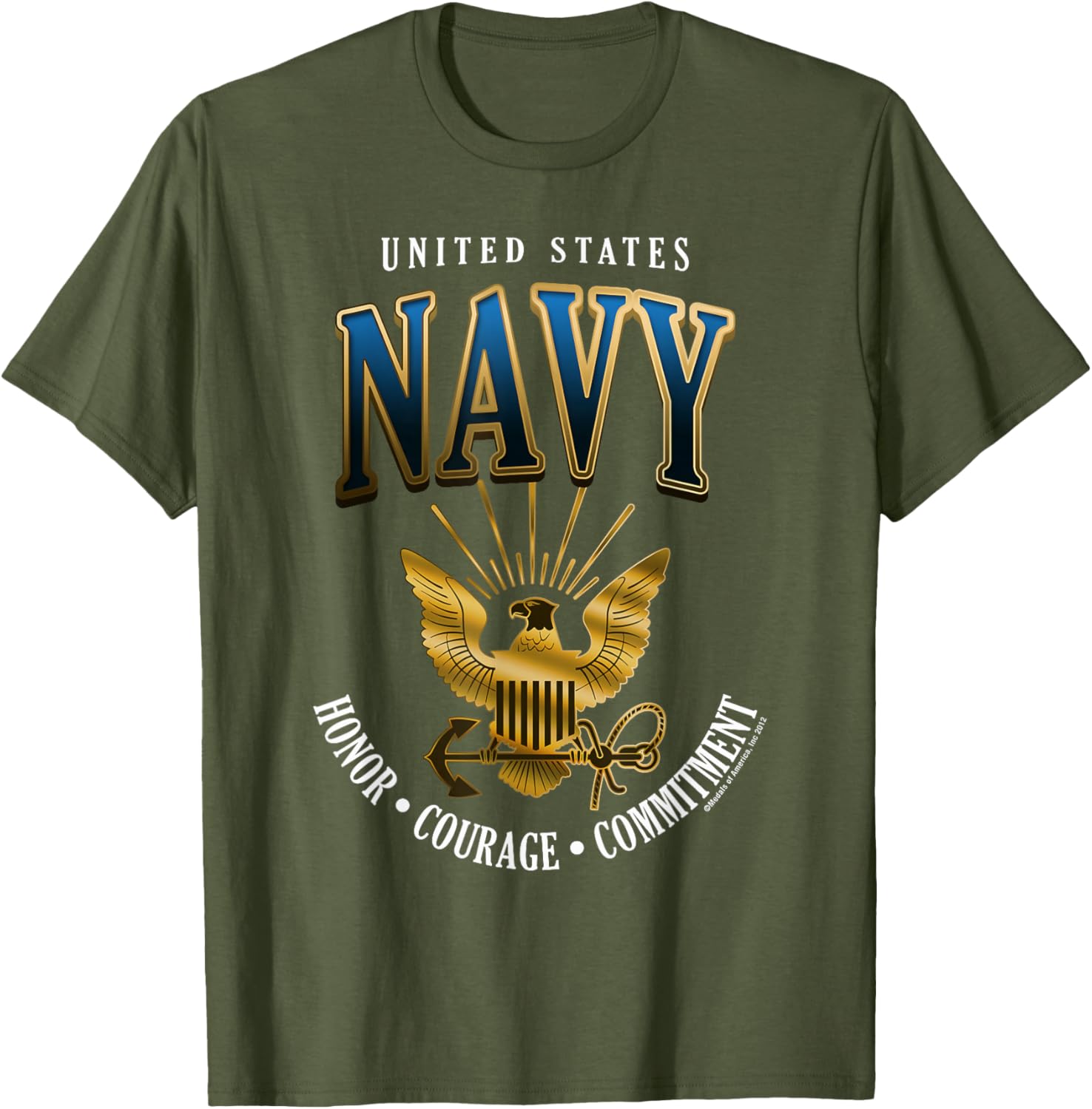 United States Navy Honor Courage Commitment T-Shirt for Proud Fans - 9