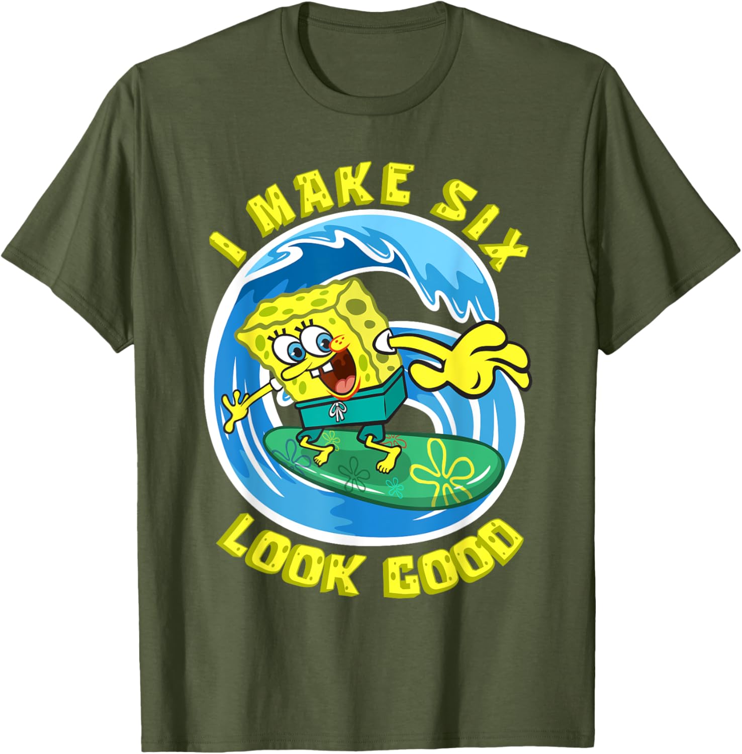 Mademark SpongeBob SquarePants 6th Birthday T-Shirt for Kids Fun Gift - 3