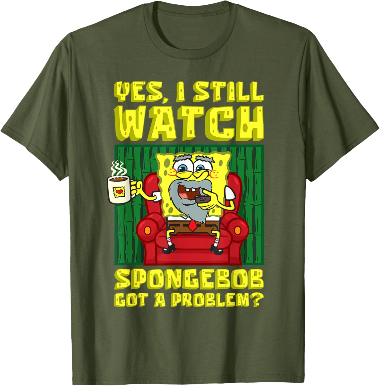 Mademark x SpongeBob Adult T-Shirt I Still Watch SpongeBob Humor Tee - 12