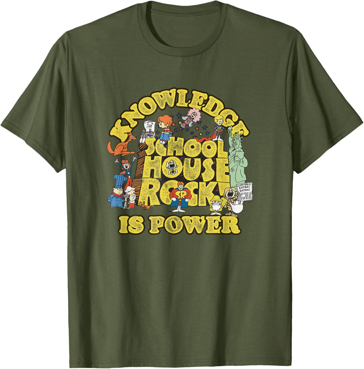 Ripple Junction Schoolhouse Rock Knowledge Is Power T-Shirt for Fans - 3