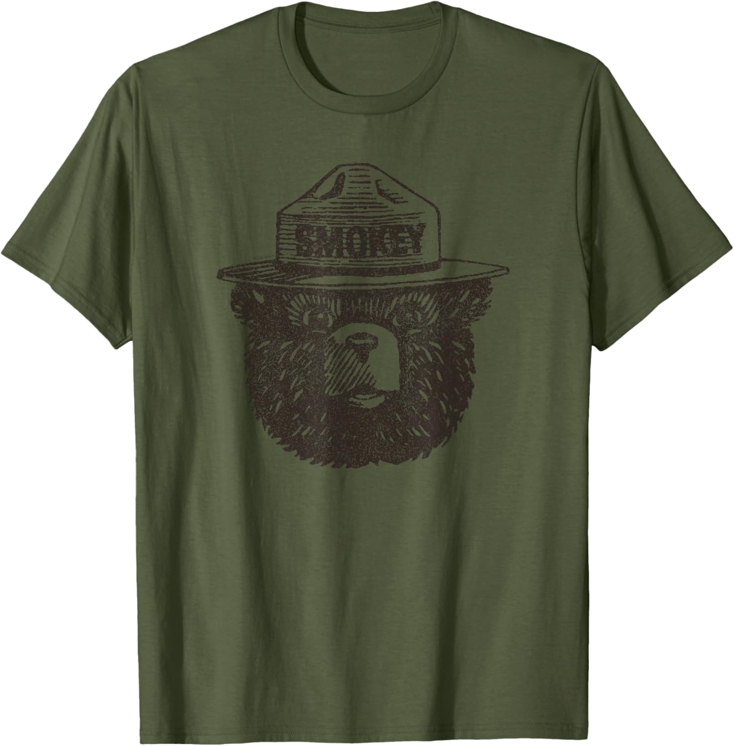 Smokey Bear Portrait T-Shirt for Nature Lovers and Wildlife Fans - 10