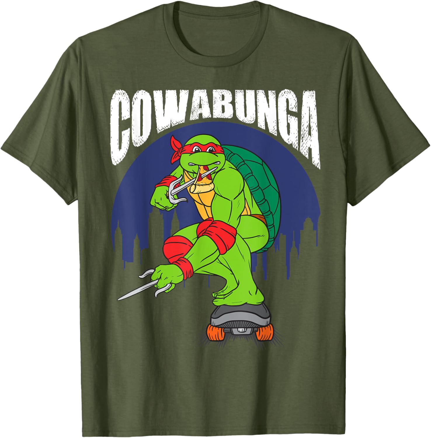 Mademark Teenage Mutant Ninja Turtles Cowabunga Raphael Pizza T-Shirt - 2