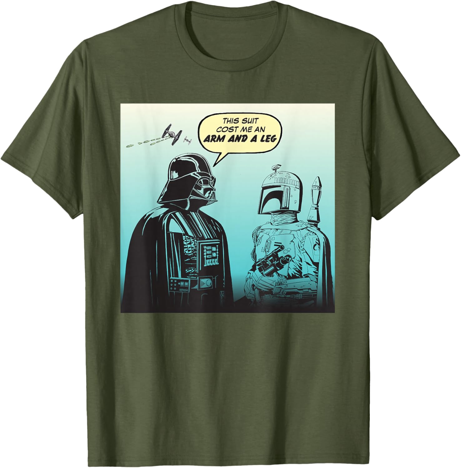 Star Wars Funny Darth Vader and Boba Fett Comic T-Shirt for Fans - 19