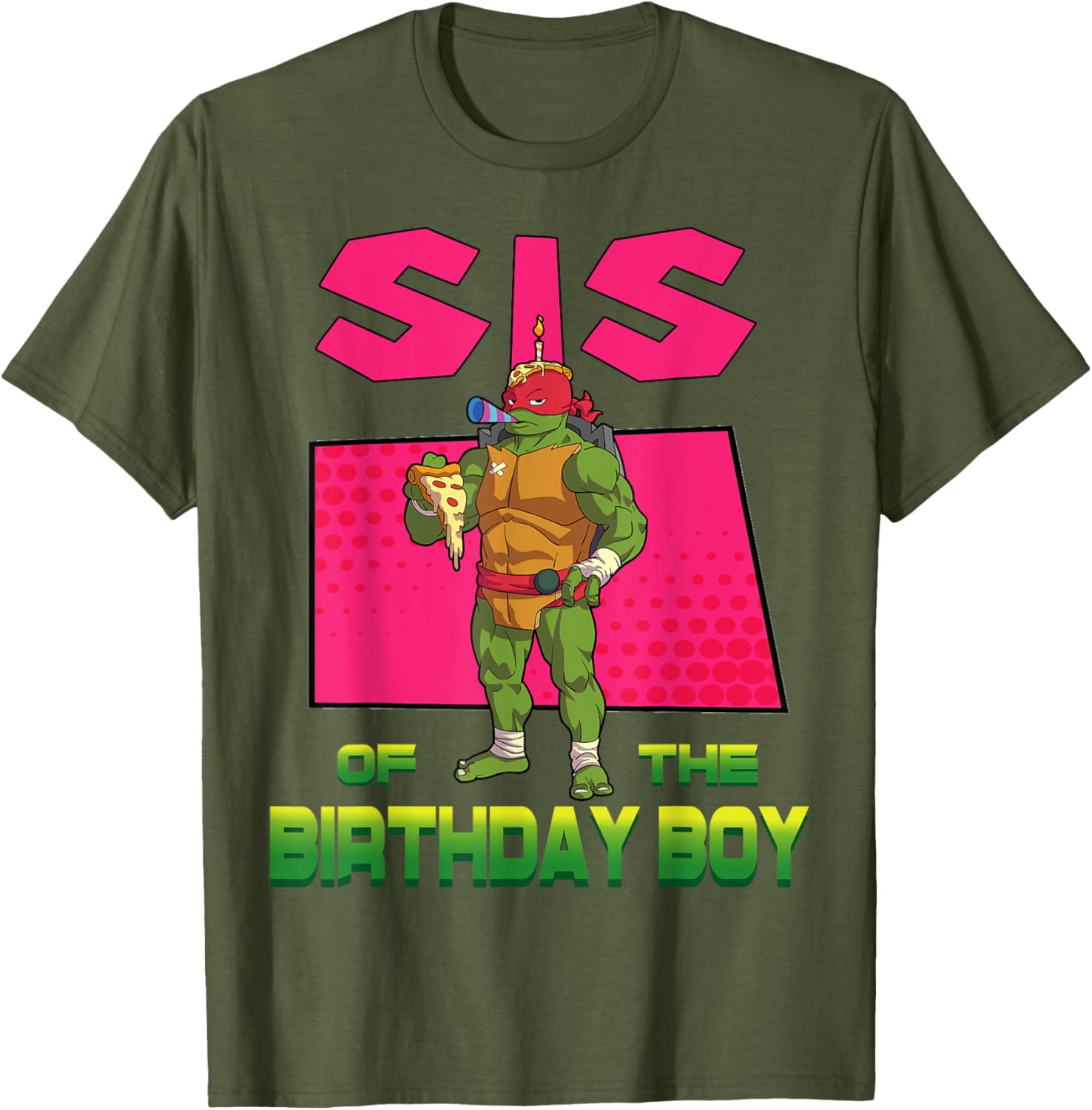 Mademark TMNT Raph Sister Pizza Party T-Shirt for Birthday Fun - 9
