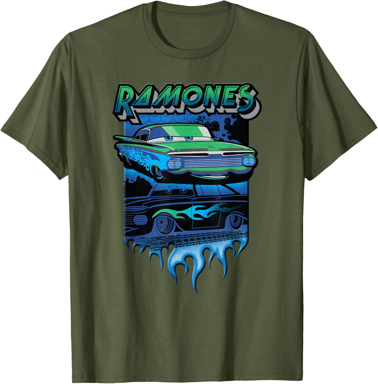 Disney Pixar Cars Ramones Big Flames T-Shirt for Kids and Fans - 10