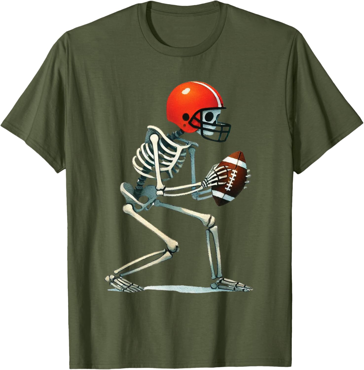 Funny Skeleton Football Halloween Costume Tee for Boys and Men - 13