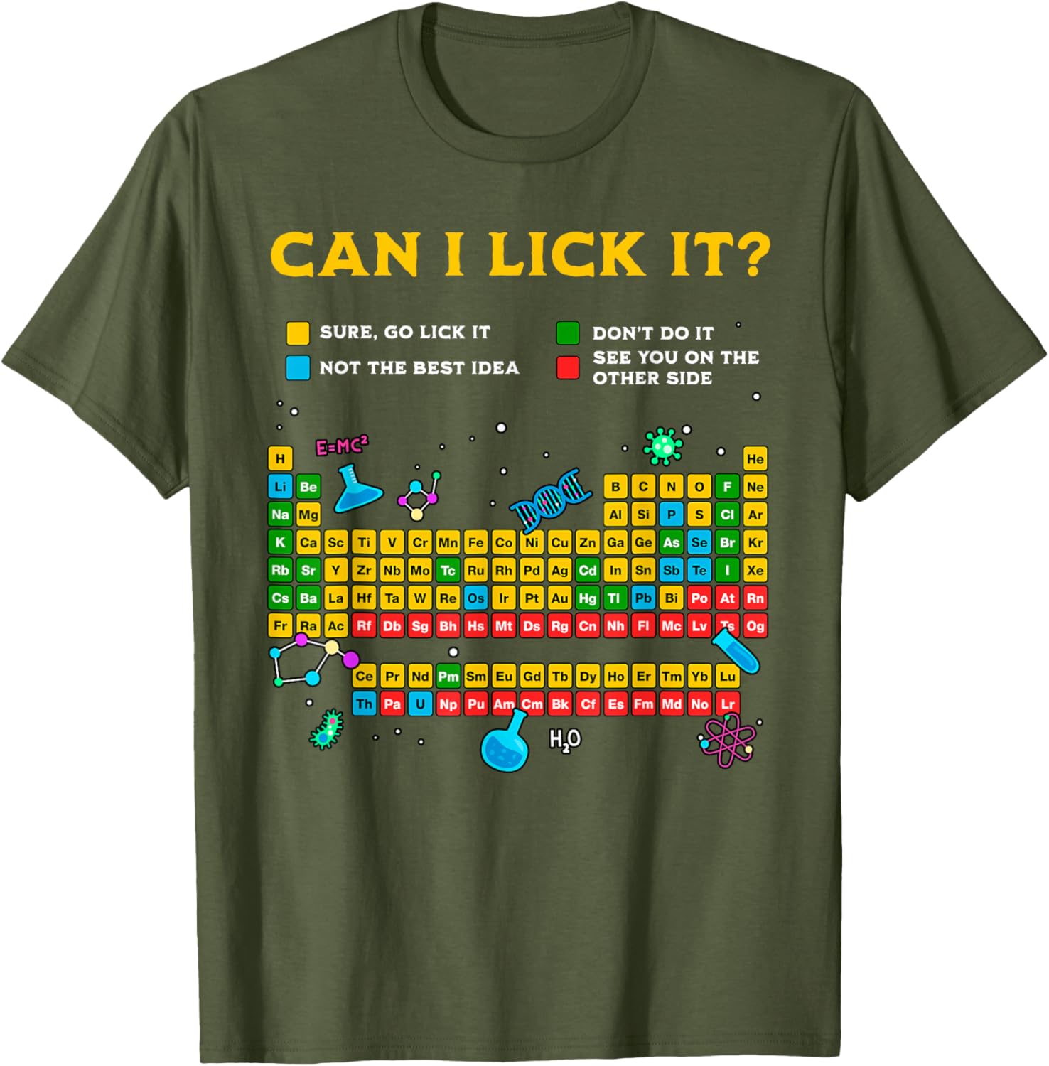 Funny Can I Lick It Periodic Table T-Shirt for Science Teachers and Students - 2