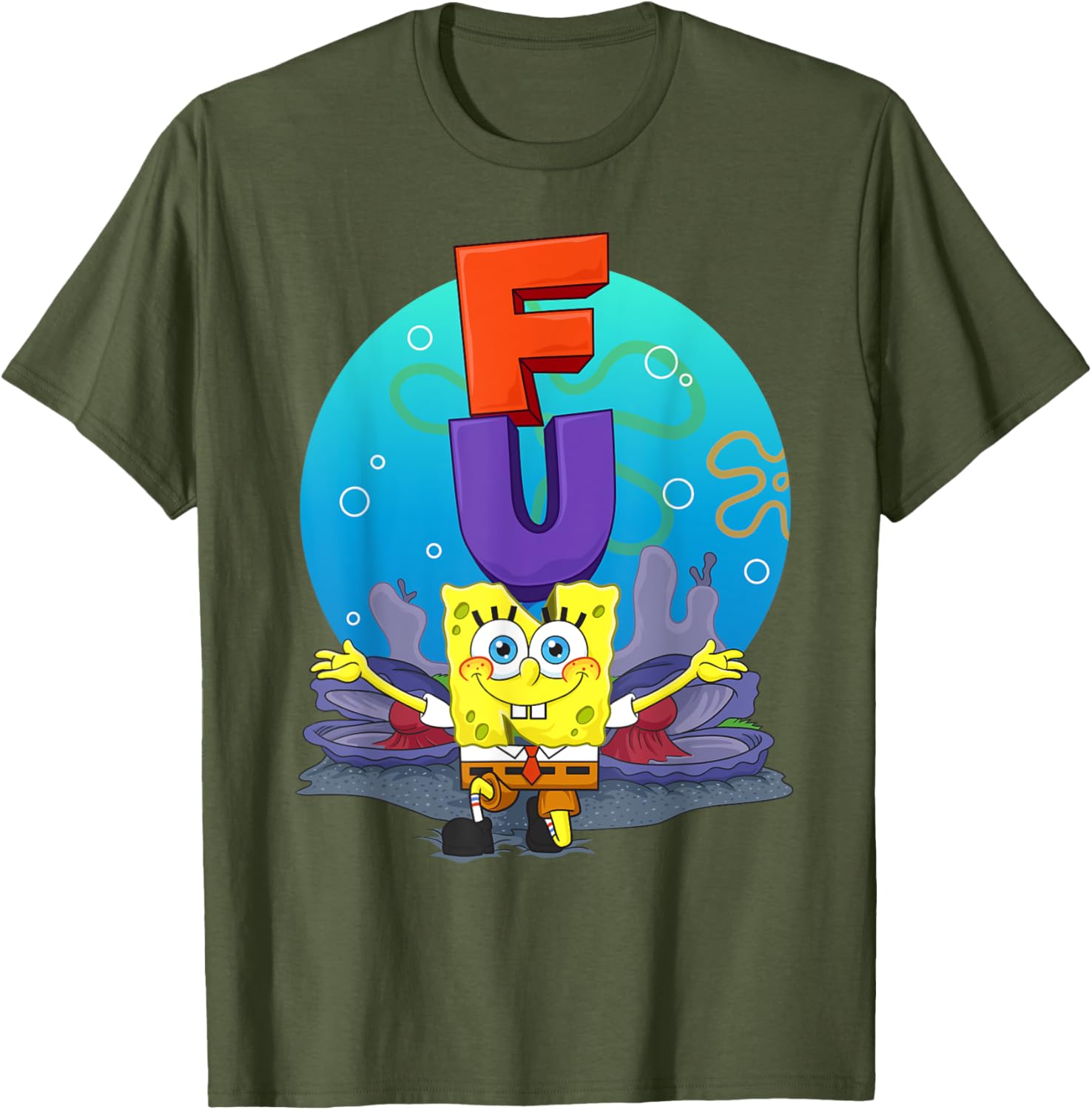 Mademark SpongeBob The F.U.N Song T-Shirt Fun Apparel for Fans - 25