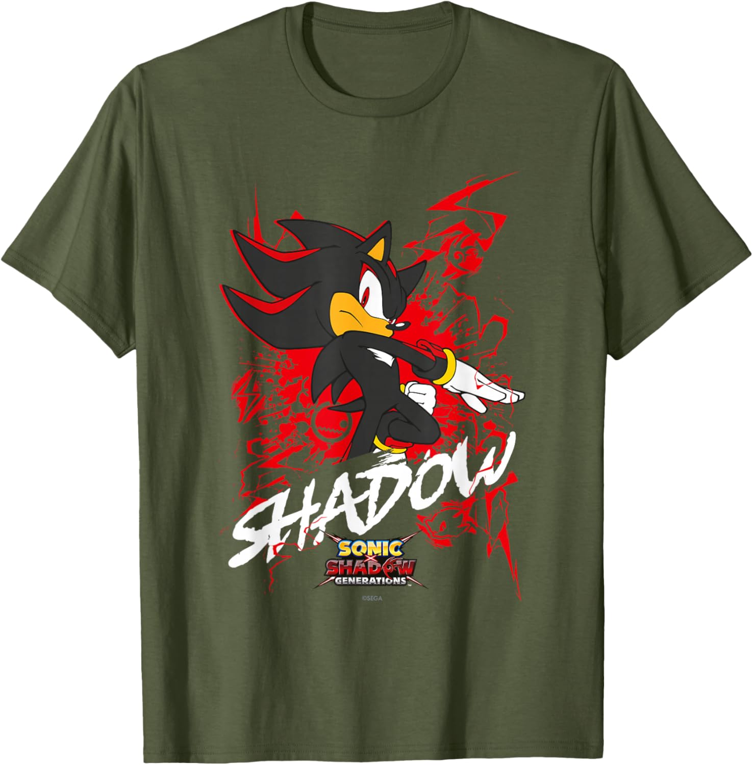 Sonic the Hedgehog Shadow T-Shirt for Fans of Sonic X and Generations - 8