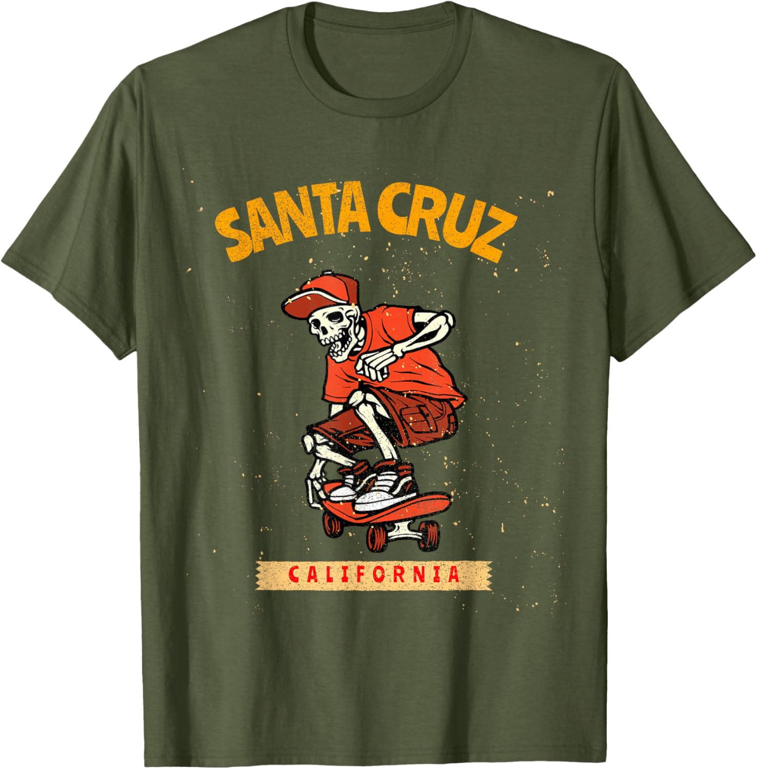 Vintage Santa Cruz Skeleton Skateboarder T-Shirt for Skateboarding Fans - 7