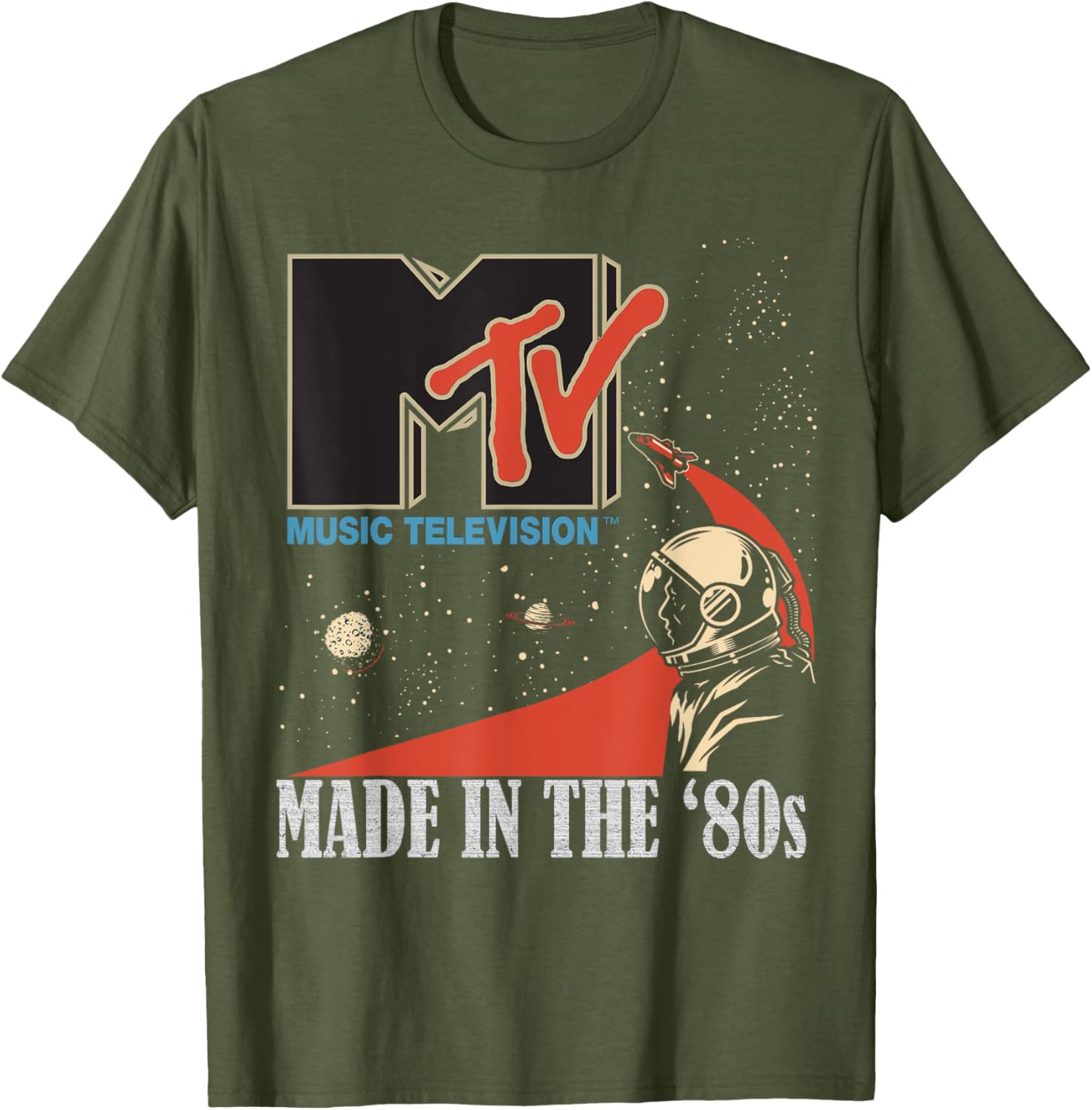 Mademark MTV Space Rocket Planets Astronaut T-Shirt Vintage 80s Style - 5