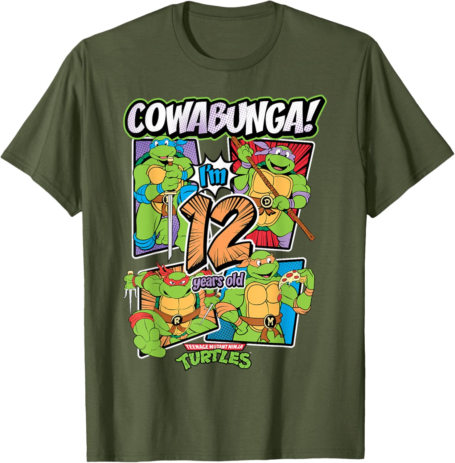 Mademark Teenage Mutant Ninja Turtles Cowabunga I'm 12 Years Old T-Shirt - 20
