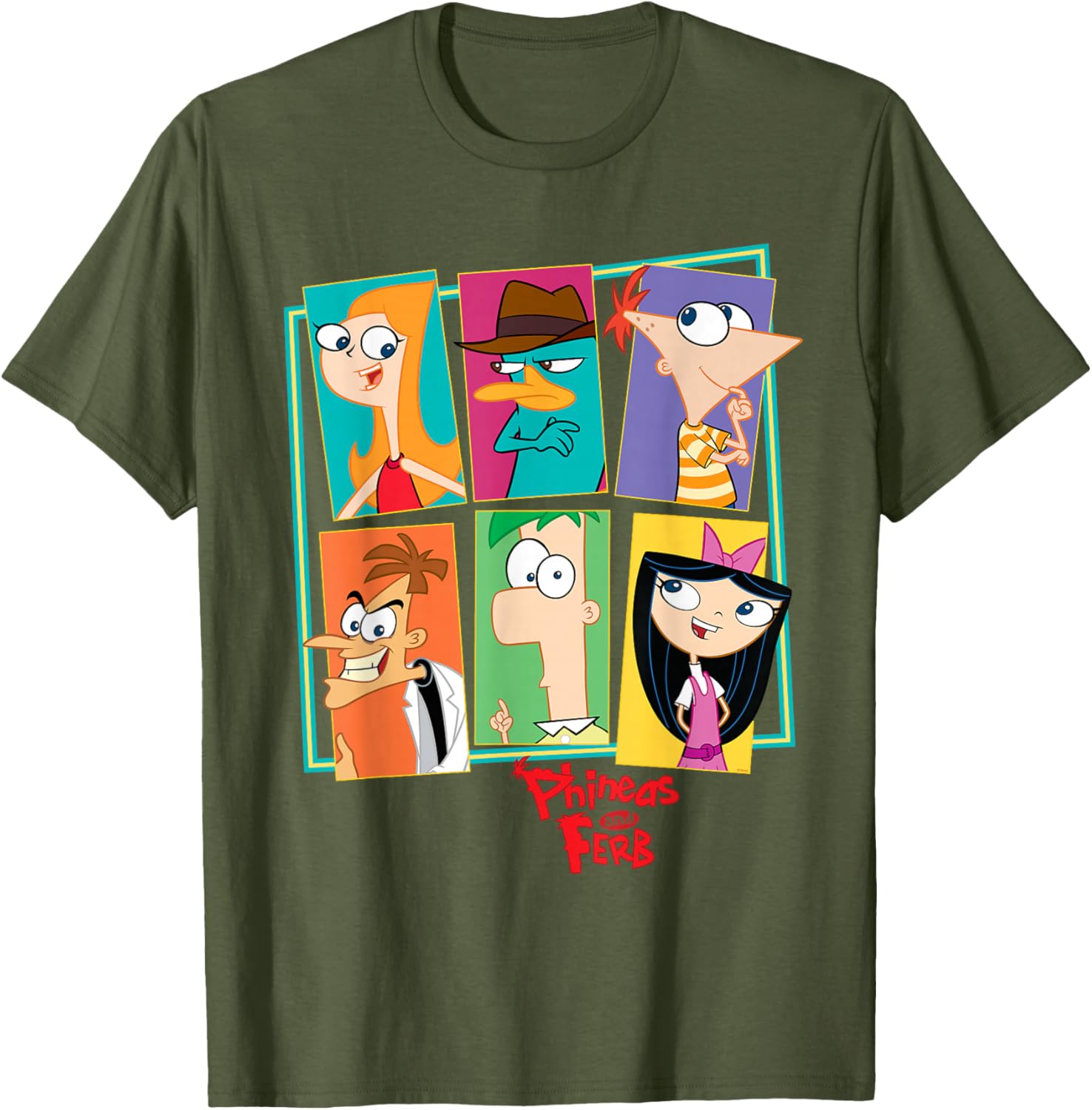 Phineas and Ferb Character Collage T-Shirt for Fun Disney Fans - 20